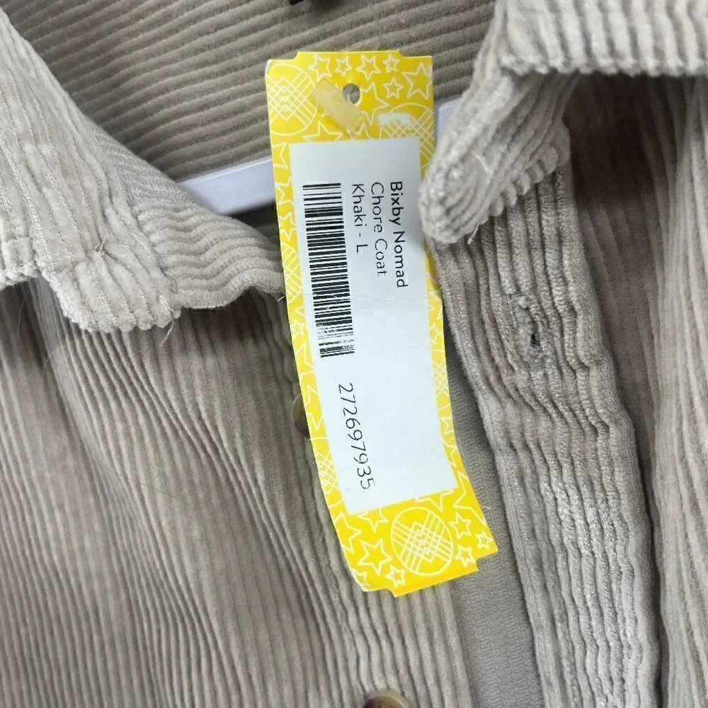 NWT Stitchfix Bixby Nomad Button-down Corduroy Shacket size 12-14 girls Tan